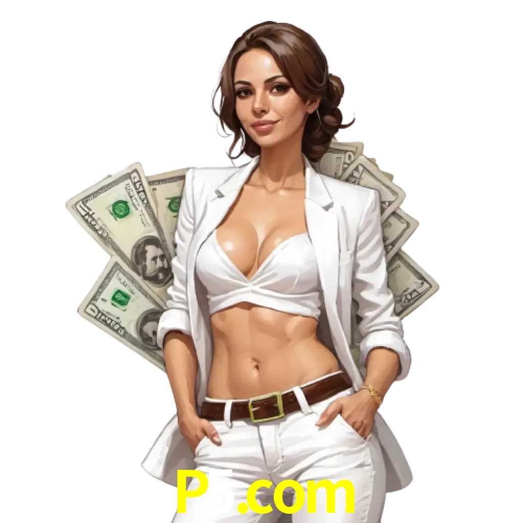 woman with money playing in p5 bet casino